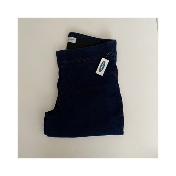 NWT Old Navy Navy Blue Super Skinny Mid Rise Pants size 10 - Picture 1 of 6